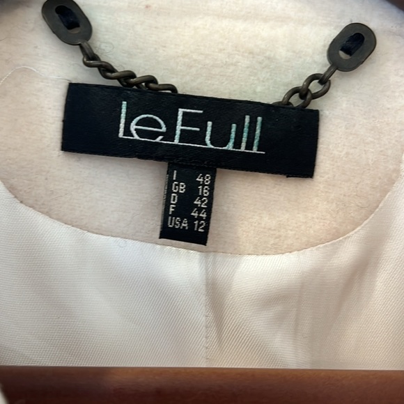 Le Full Wool/Cashmere blend ivory colored coat, size 12 - Picture 3 of 5